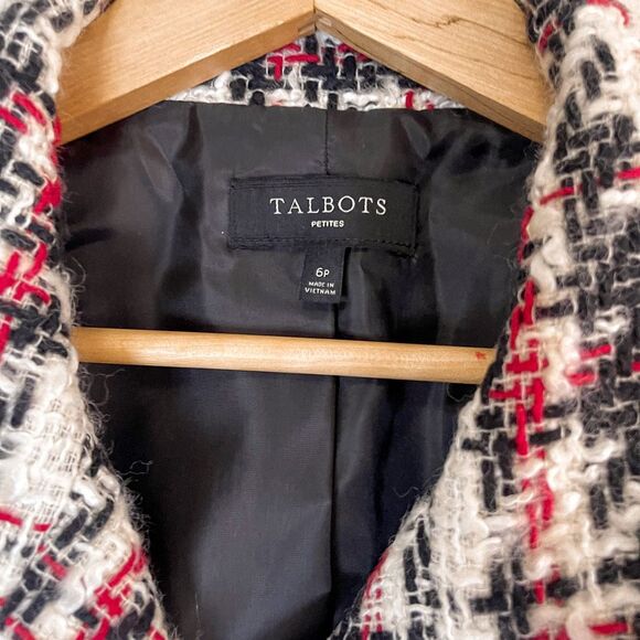 Talbots Tweed Wool Blend Blazer Jacket Size 6P - Picture 3 of 7